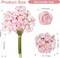 18-Piece Shabby Blush Artificial Ranunculus Flowers with Stems – Faux Silk Mini Peony-Style Flowers Bulk for Vase, DIY Bouquets, Wedding Centerpieces, Bridal Shower & Home Decor